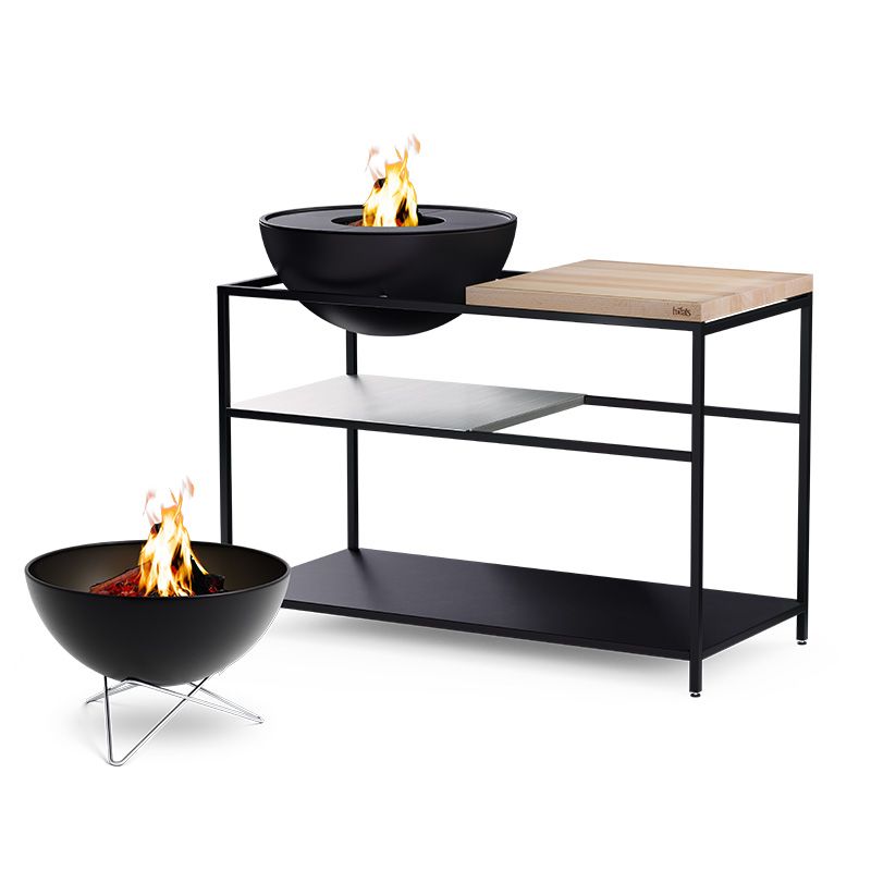 Höfats - FIRE KITCHEN - mit BOWL 57 Plancha-Grillset tief
