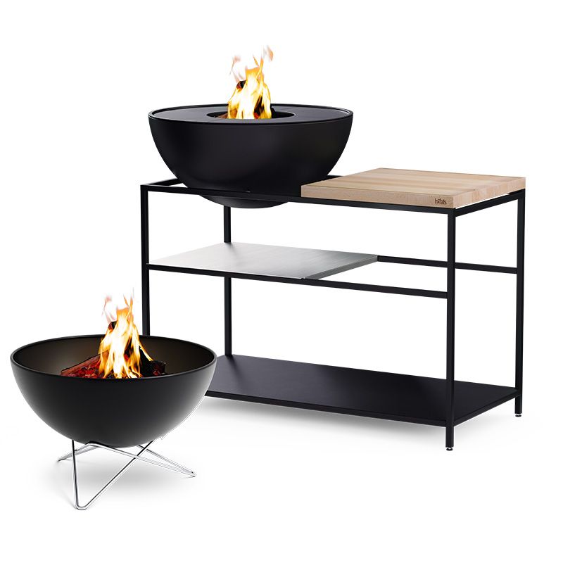 Höfats - FIRE KITCHEN - mit BOWL 70 Plancha-Grillset tief