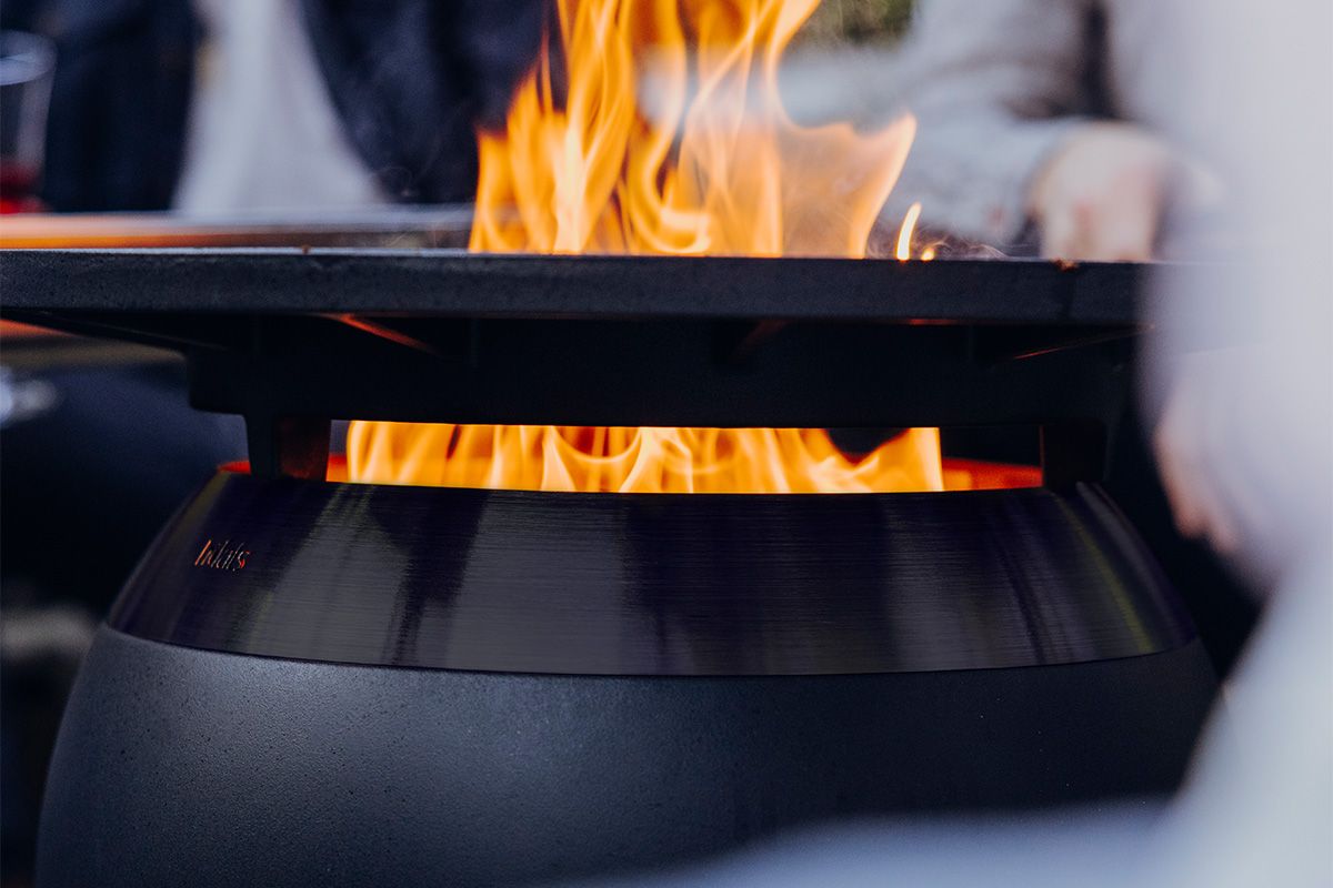 Höfats - MOON 45 all black - Plancha-Grillset niedrig