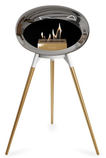 Le Feu - Chromed Silver Ground Wood High