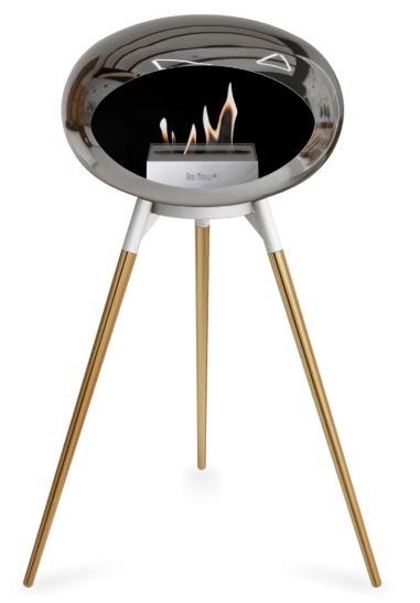 Le Feu - Chromed Silver Ground Wood High