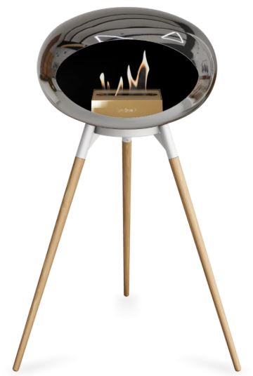 Le Feu - Chromed Silver Ground Wood High