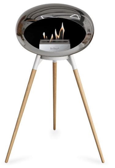 Le Feu - Chromed Silver Ground Wood High