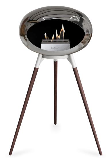 Le Feu - Chromed Silver Ground Wood High