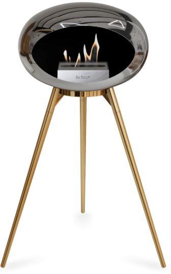 Le Feu - Chromed Silver Ground Wood High