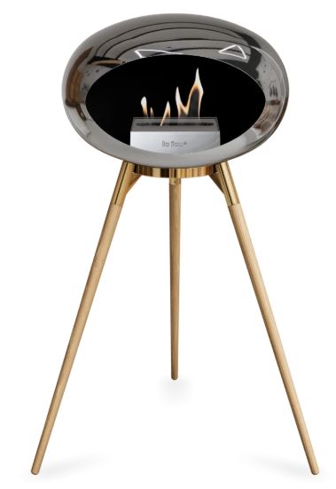 Le Feu - Chromed Silver Ground Wood High