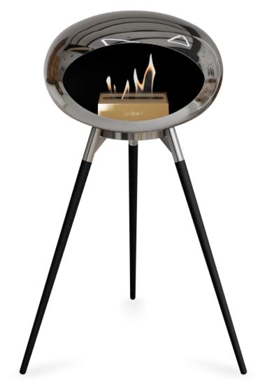 Le Feu - Chromed Silver Ground Wood High