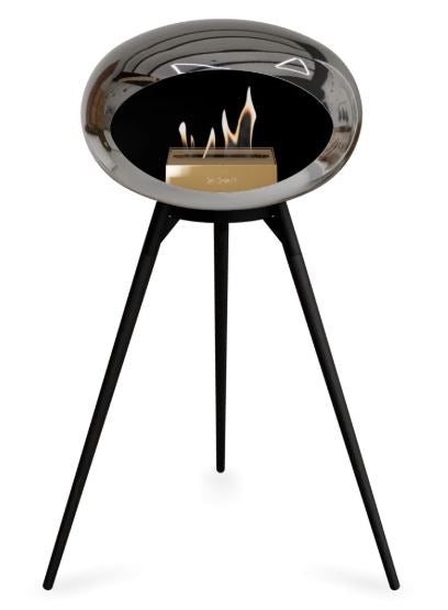 Le Feu - Chromed Silver Ground Wood High