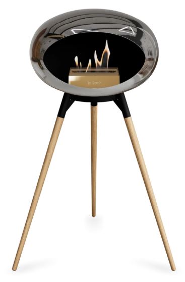 Le Feu - Chromed Silver Ground Wood High