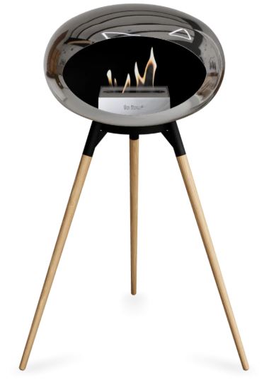 Le Feu - Chromed Silver Ground Wood High