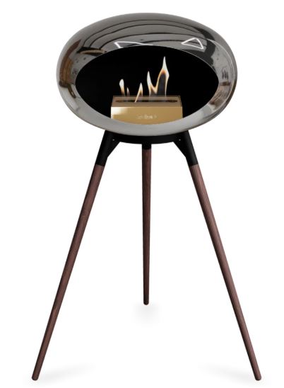 Le Feu - Chromed Silver Ground Wood High