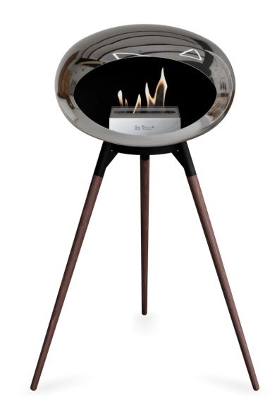 Le Feu - Chromed Silver Ground Wood High