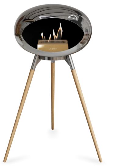 Le Feu - Chromed Silver Ground Wood High