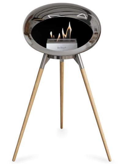 Le Feu - Chromed Silver Ground Wood High