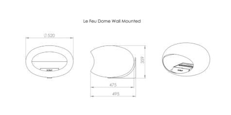 Le Feu - Wall Chromed Rose Gold