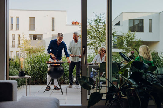 Höfats - MOON 45 all black - Plancha-Grillset hoch
