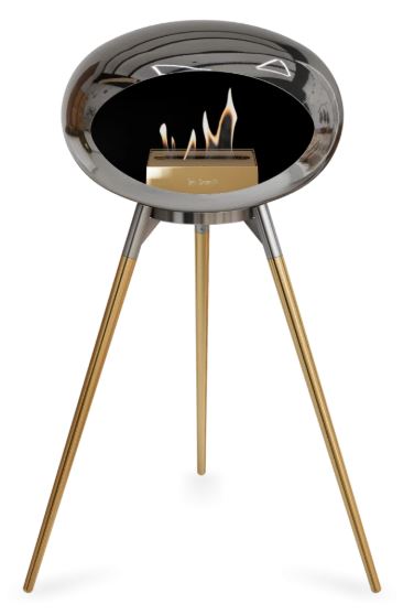 Le Feu - Chromed Silver Ground Wood High