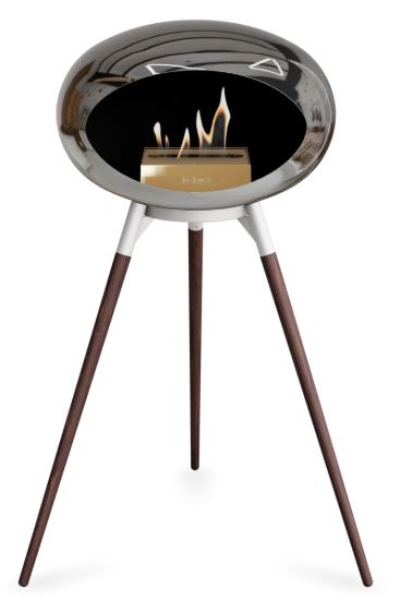 Le Feu - Chromed Silver Ground Wood High
