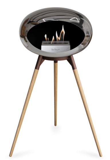 Le Feu - Chromed Silver Ground Wood High
