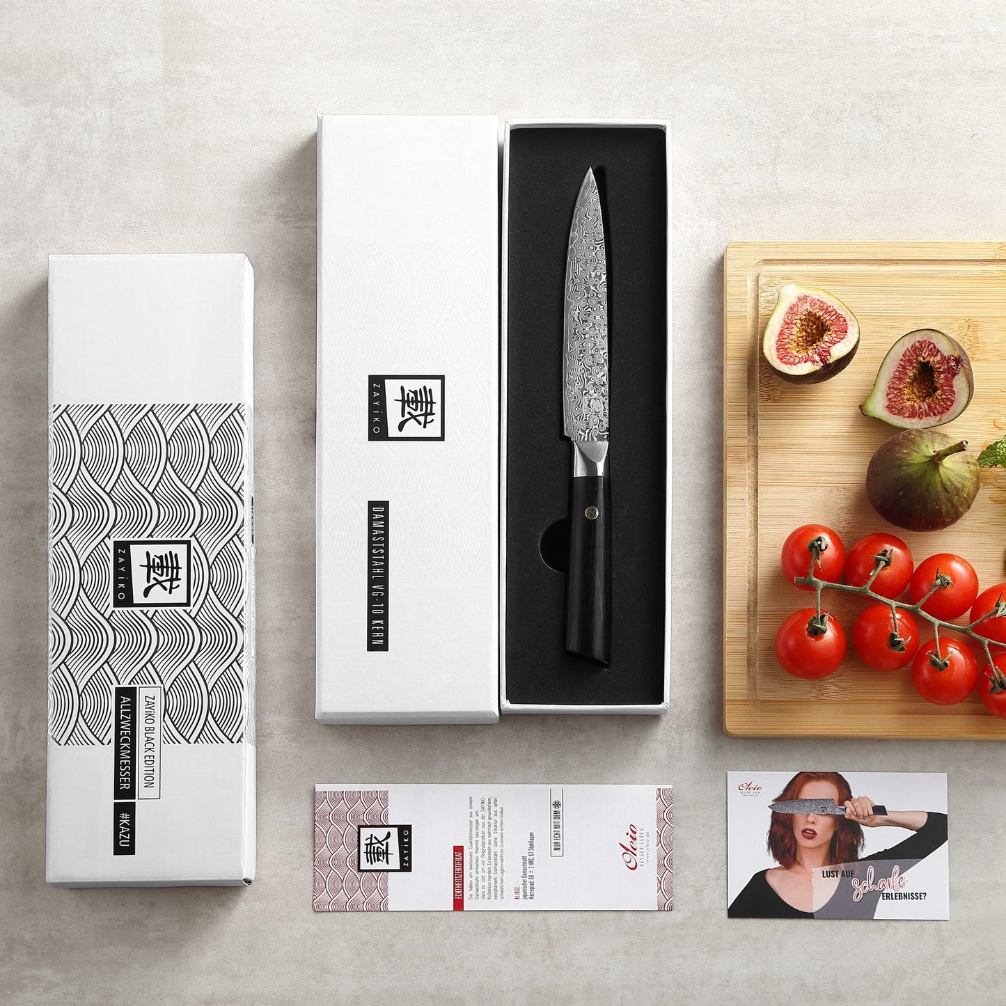 ZAYIKO Serie "BlackEdition" - Allzweckmesser