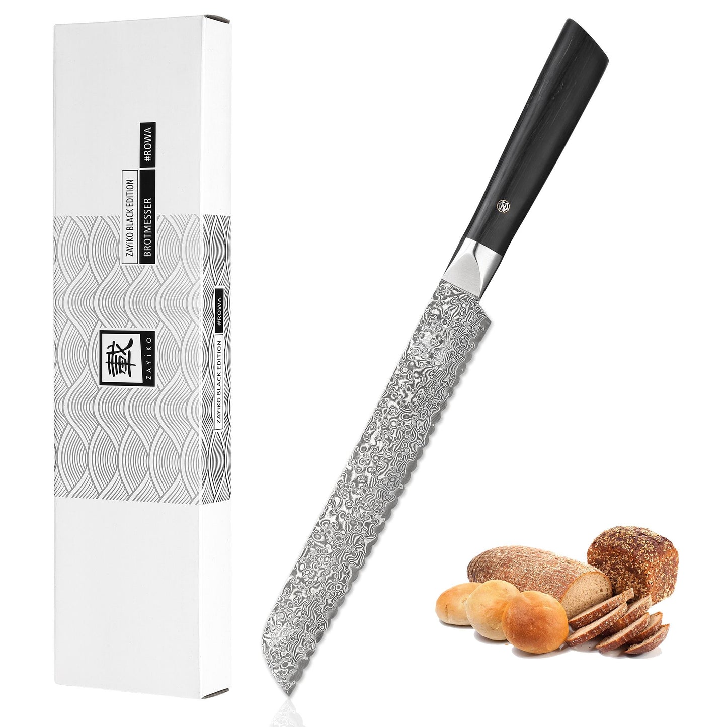 ZAYIKO Serie "BlackEdition" - Brotmesser