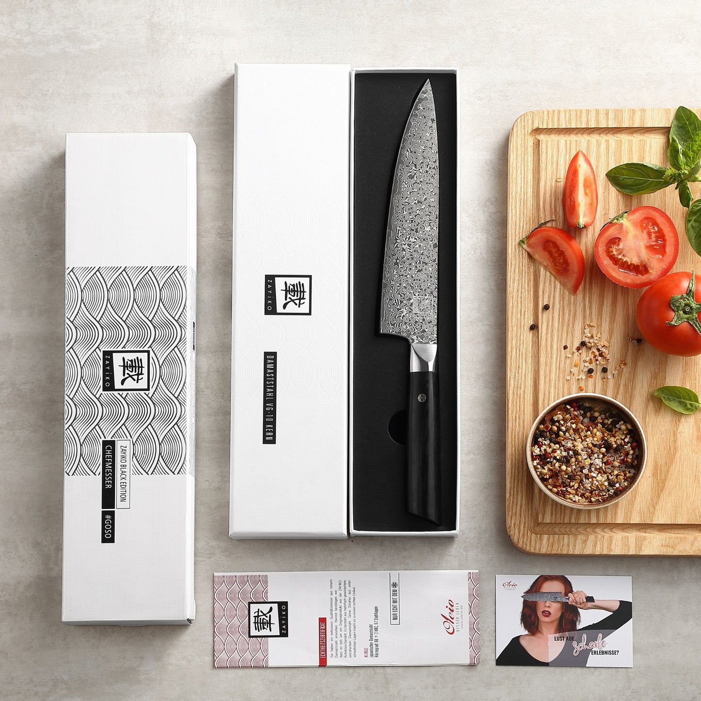 ZAYIKO Serie "BlackEdition" - Chefmesser Gyuto