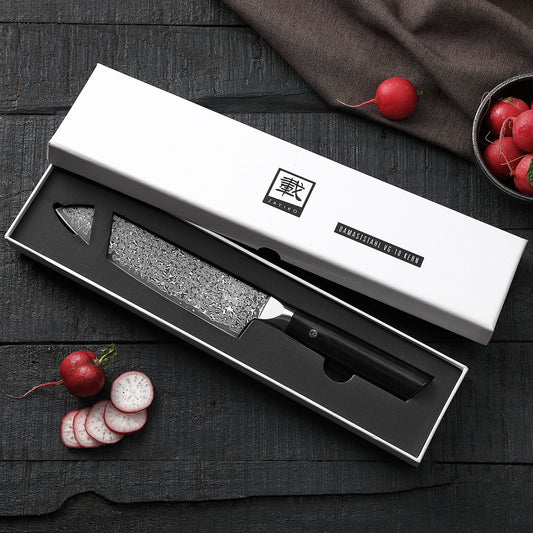 ZAYIKO Serie "BlackEdition" - Santoku Messer