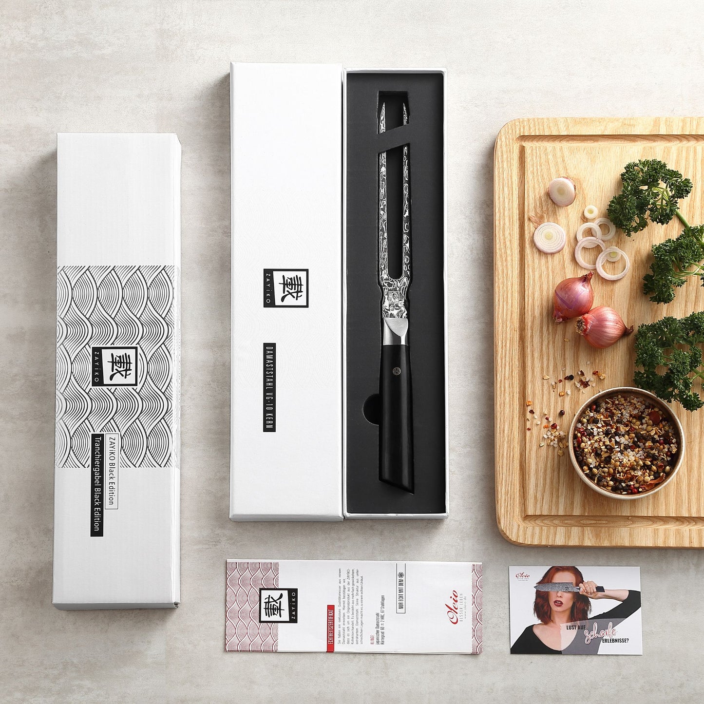 ZAYIKO Serie "BlackEdition" - Tranchiergabel