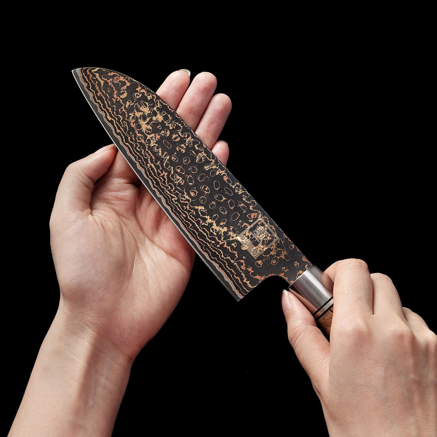 ZAYIKO Serie "BlackMagma" - Santoku
