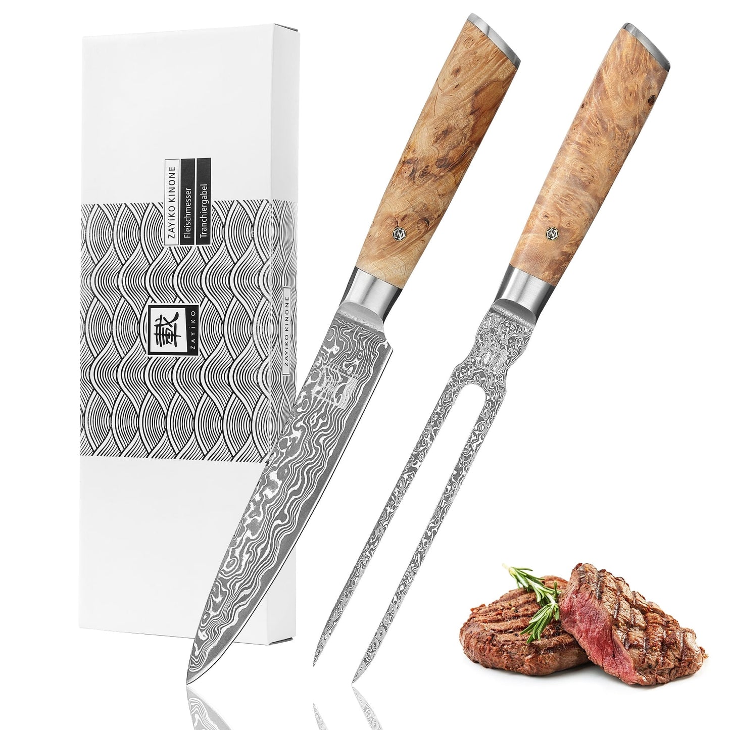 ZAYIKO Serie "Kinone" -  2-er Tranchier-Set