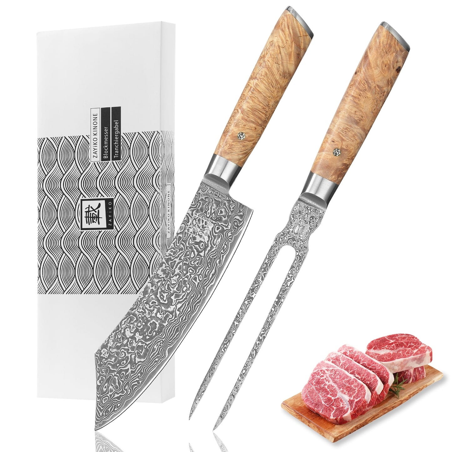 ZAYIKO Serie "Kinone" -  2-er Tranchier-Set