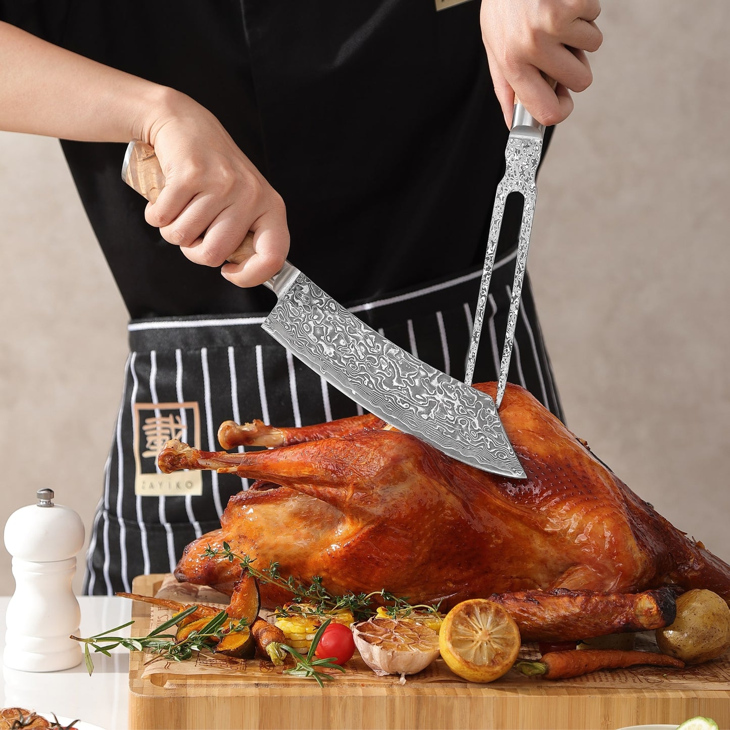 ZAYIKO Serie "Kinone" -  2-er Tranchier-Set