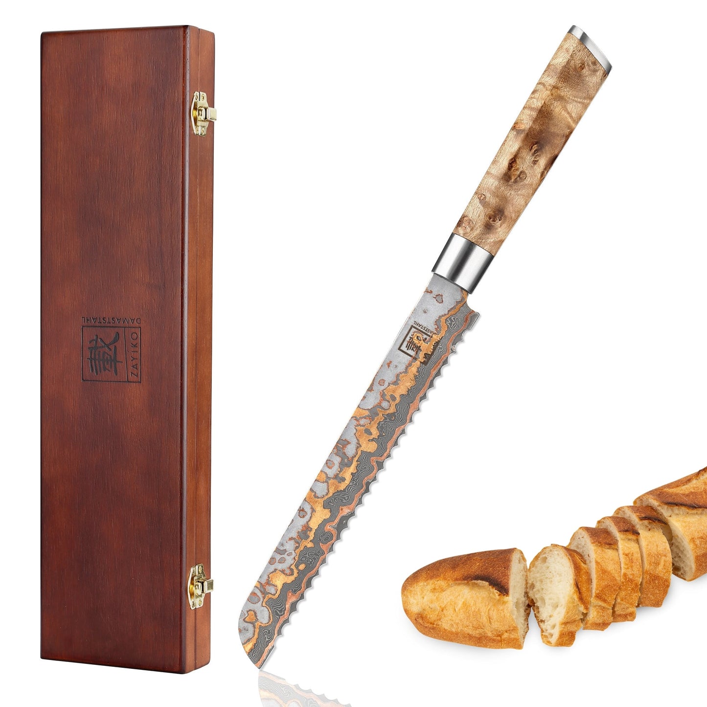 ZAYIKO Serie "MysticMagma" - Brotmesser