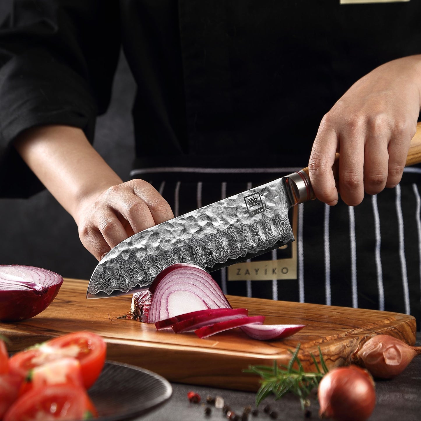 ZAYIKO Serie "Olive" - 3er Messer-Set