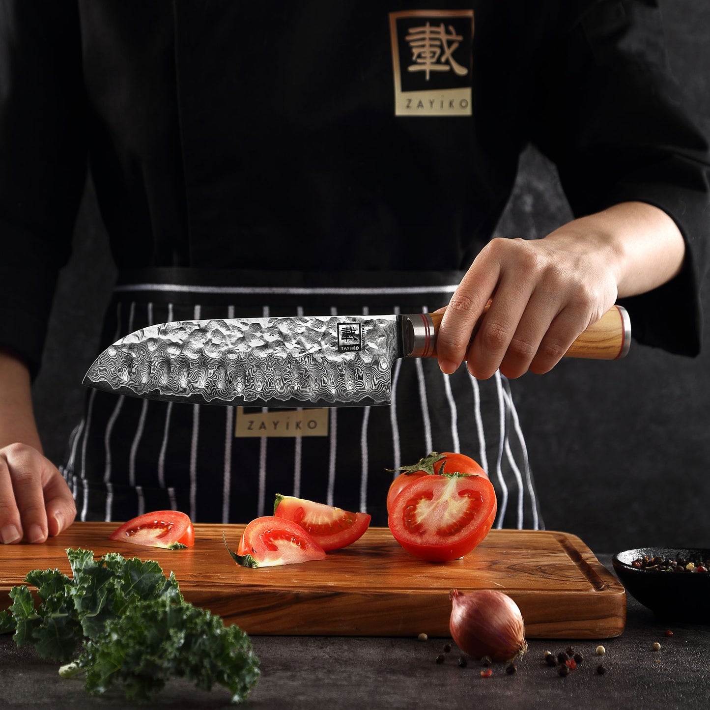 ZAYIKO Serie "Olive" - 3er Messer-Set