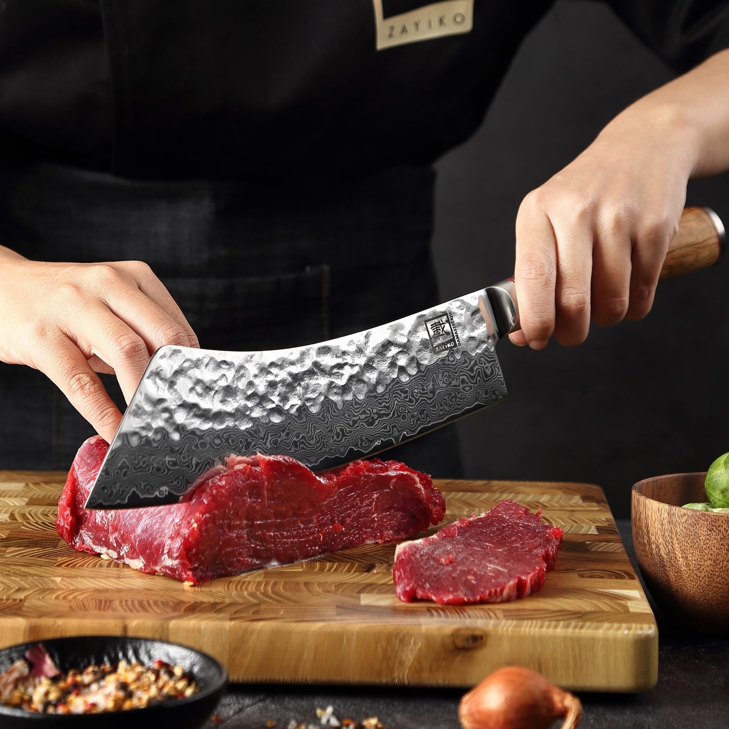 ZAYIKO Serie "Olive" - Blockmesser Hakata Bocho