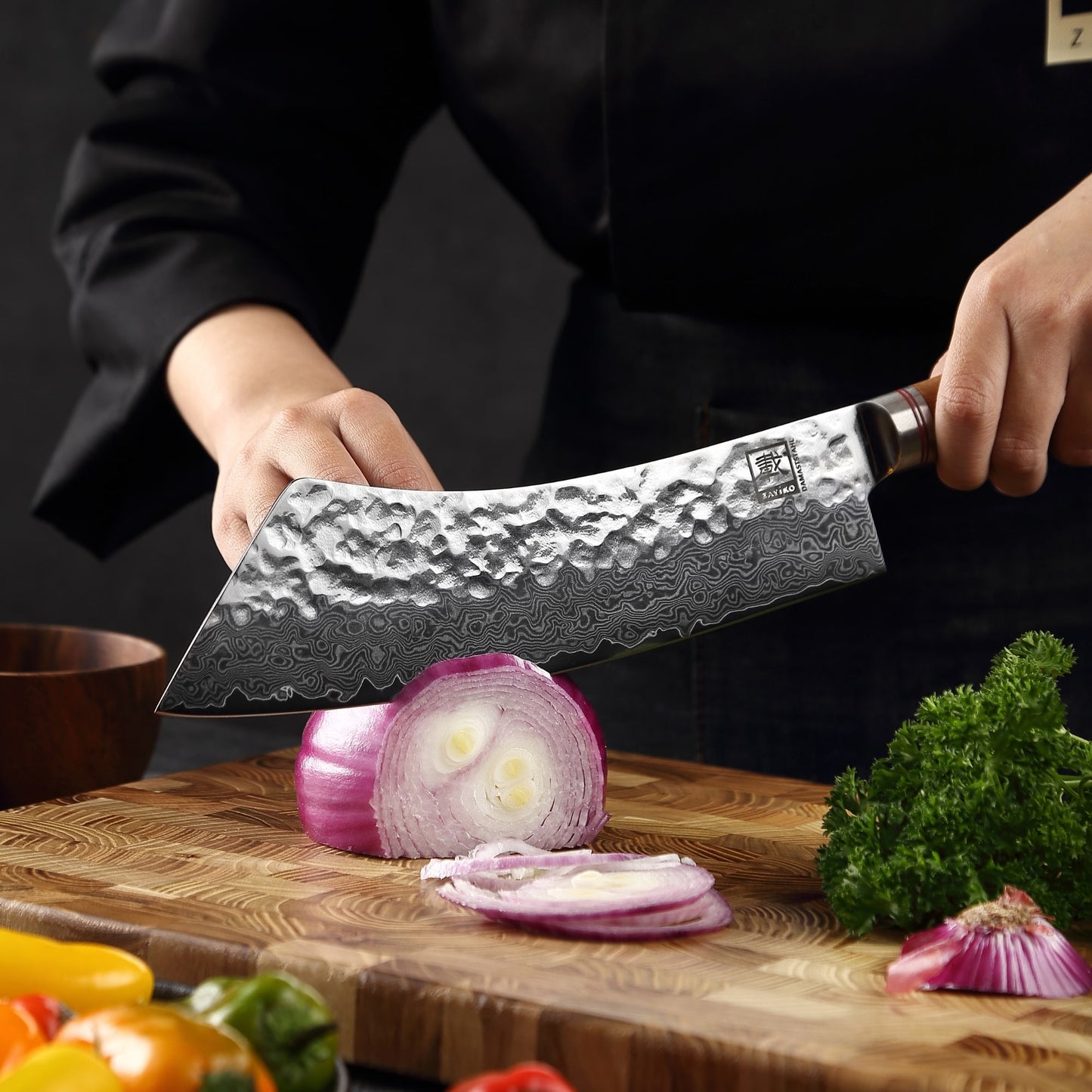 ZAYIKO Serie "Olive" - Blockmesser Hakata Bocho