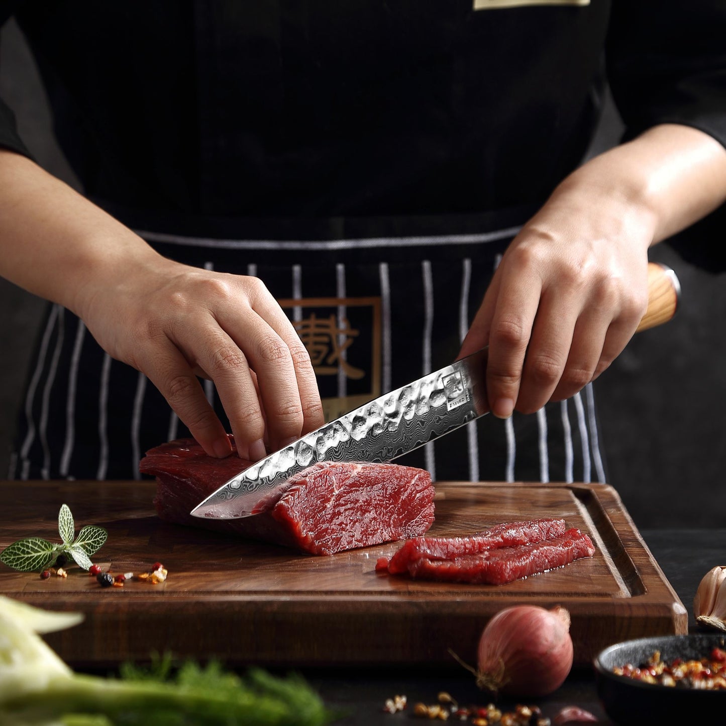 ZAYIKO Serie "Olive" - Tranchier- und Fleischmesser